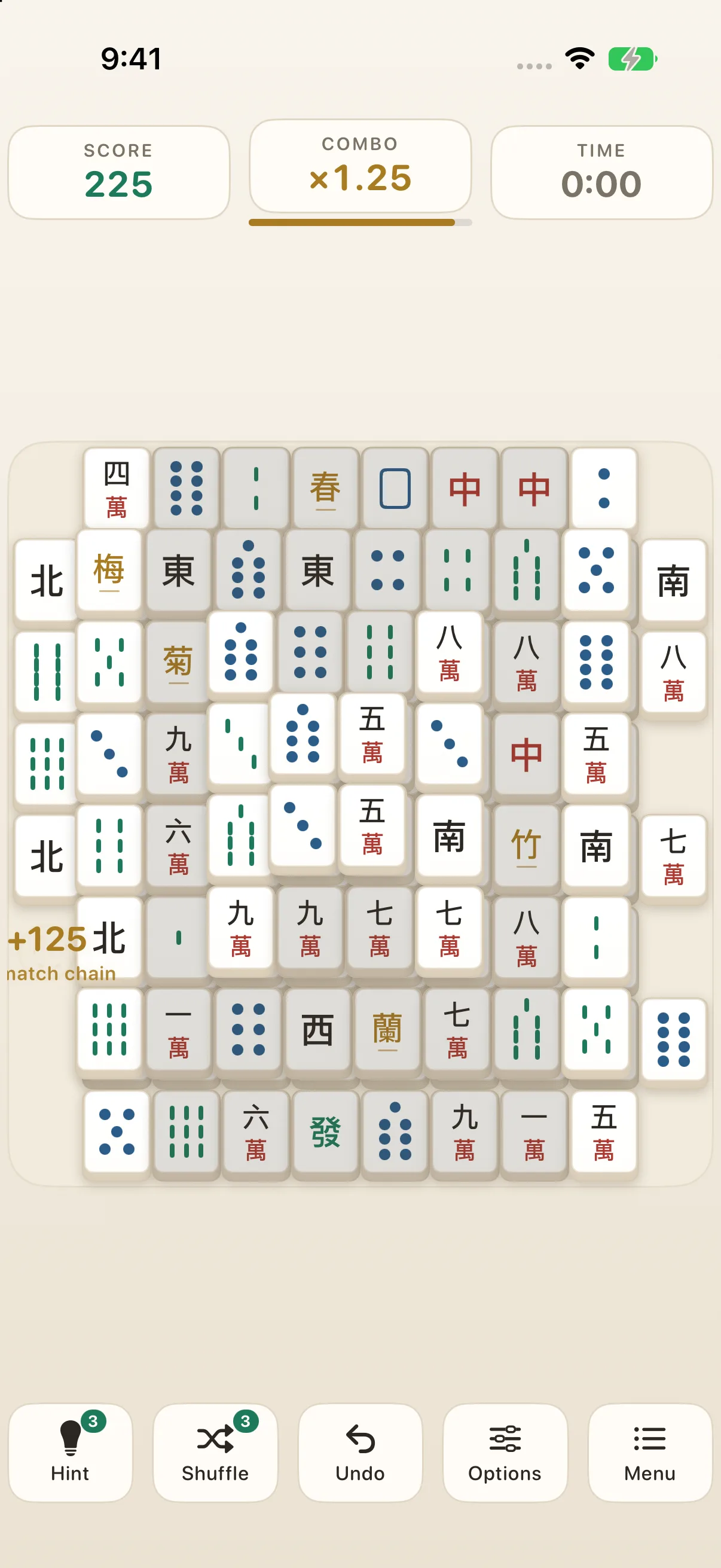 Jade Run board mid-chain with a score pop